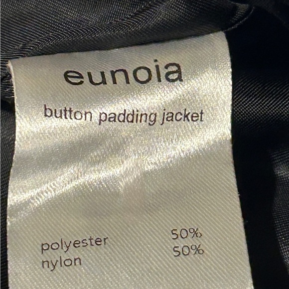 Eunoia Women’s Black Free Size Button Padding Jacket NWOT - Picture 12 of 12